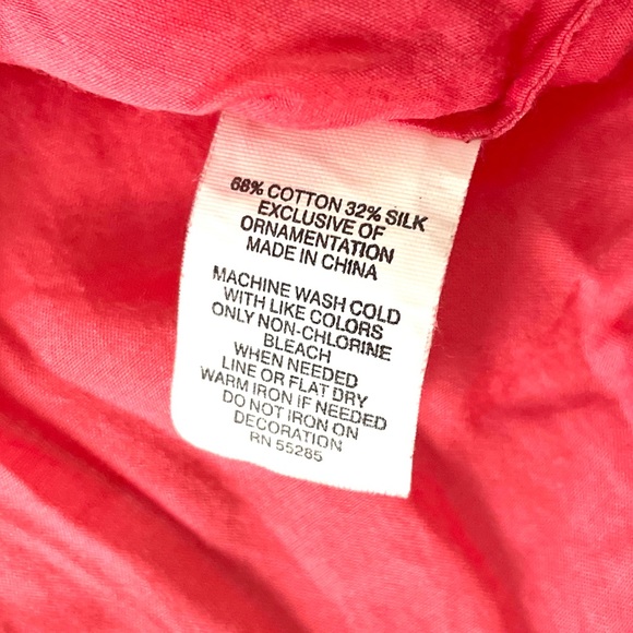 Pink Gauzy Silk Silver Embellished Express Blouse Medium M - Picture 4 of 9